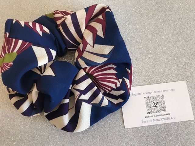 Scrunchie Fantasie di Spilli - Blu Viola