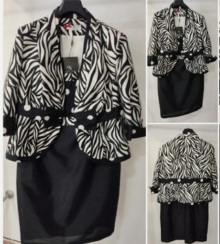 Vestido cebra blanco y negro