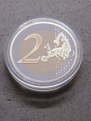 2€ commemorativo Cipro 2015 PROOF.Bandiera Europea