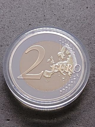 2€ commemorativo Cipro 2015 PROOF.Bandiera Europea