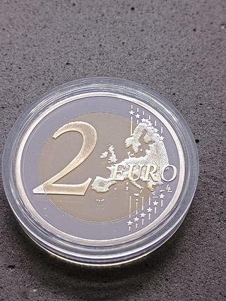 2€ Cipro 2015 CommemorativO PROOF.Bandiera europea