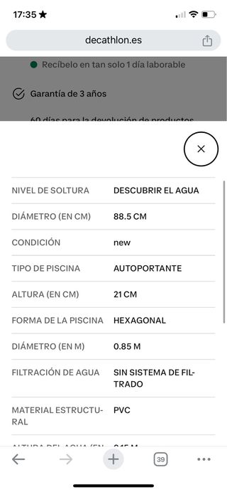 Piscina decathlon 