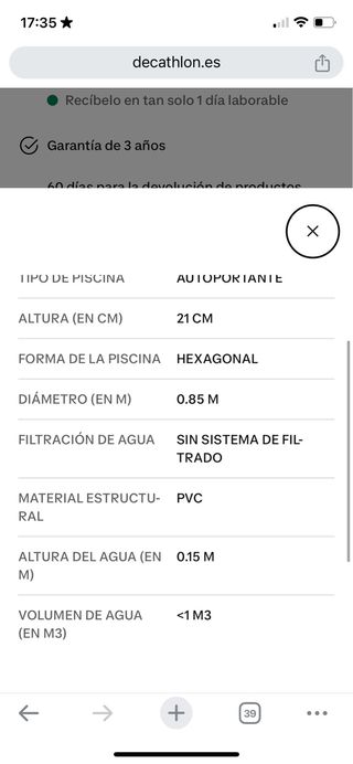 Piscina decathlon 