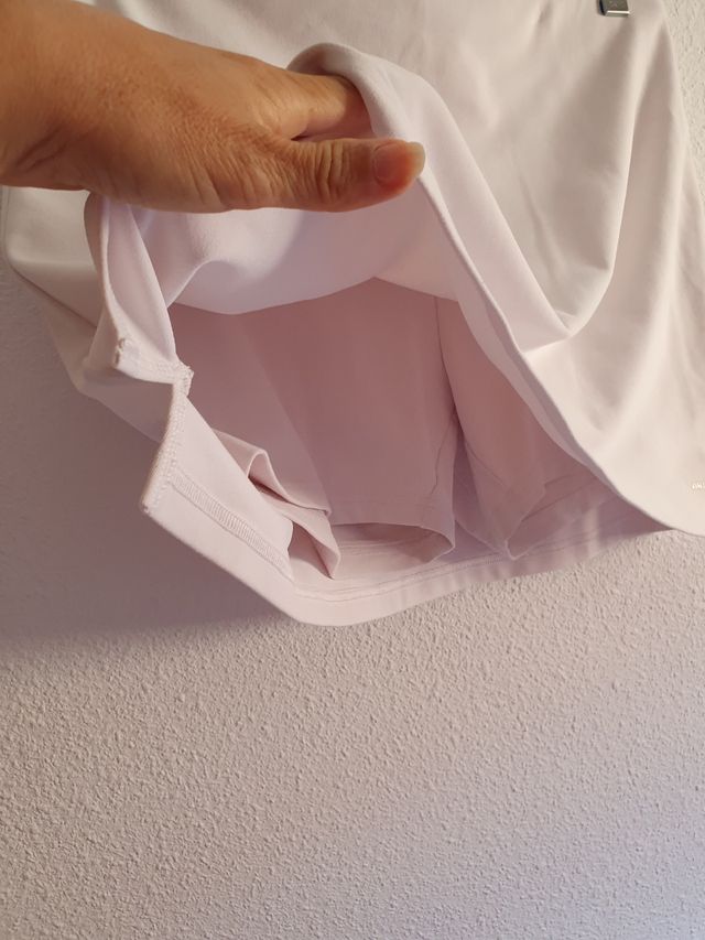 Falda tenis/pádel blanca c/pantalón