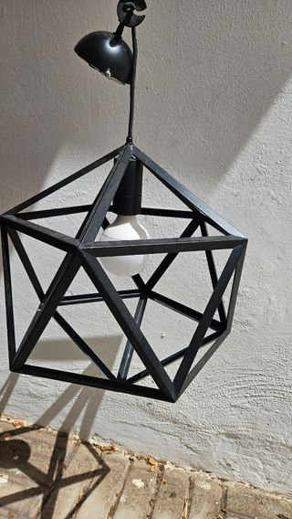 Lámpara colgante geométrica negra