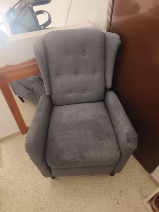 Sillón Relax Gris - Tela Gris