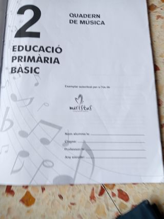 Quadern de Música/ Educació Primària Bàsic