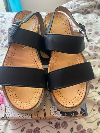 Sandalias plataforma negras - 38
