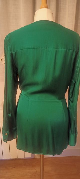 Blusa seda verde | 3/4