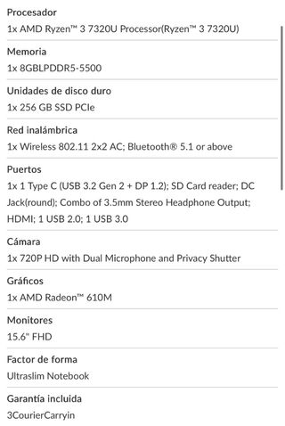 Portátil Lenovo Ideapad