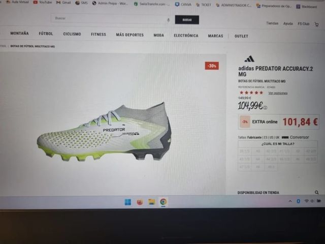 Adidas Predator Accuracy 2 Botas Fútbol - Verde/B