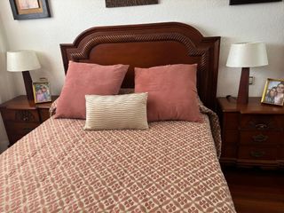 Cabecero cama madera marrón