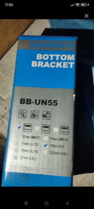 Eje Pedalier Shimano BB-UN55 liquidación