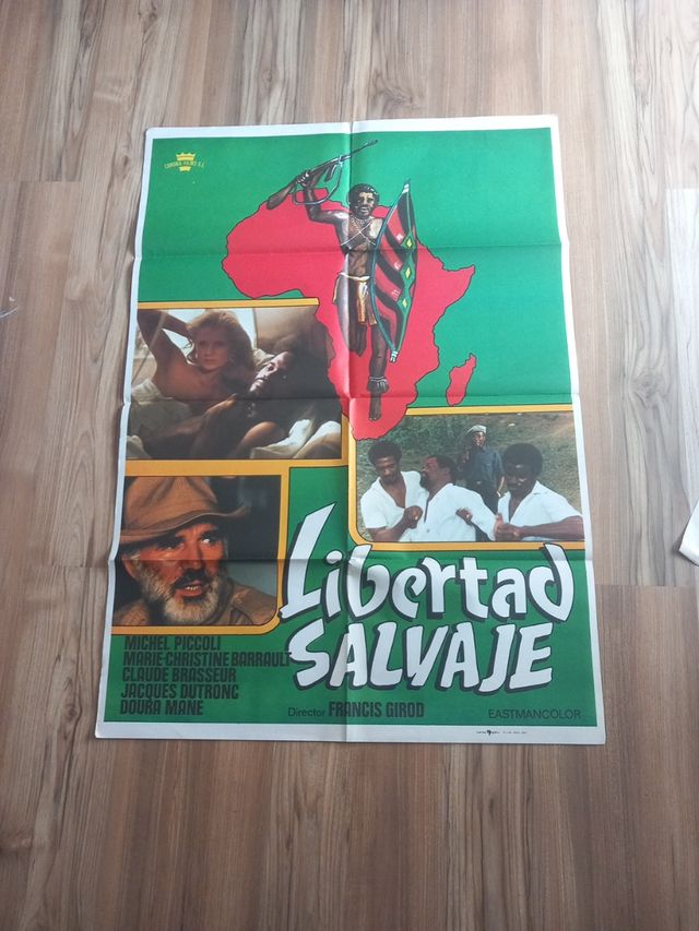 Cartel grande cine película Libertad Salvaje 1979