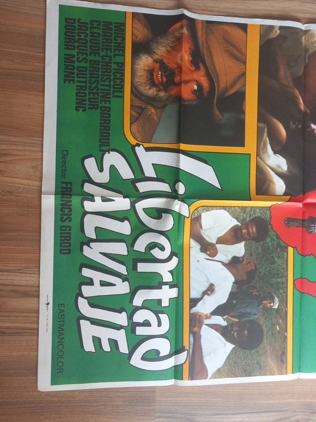 Cartel grande cine película Libertad Salvaje 1979