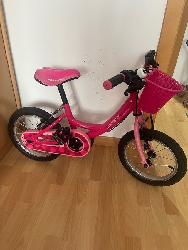 Bicicleta niña 14" rosa