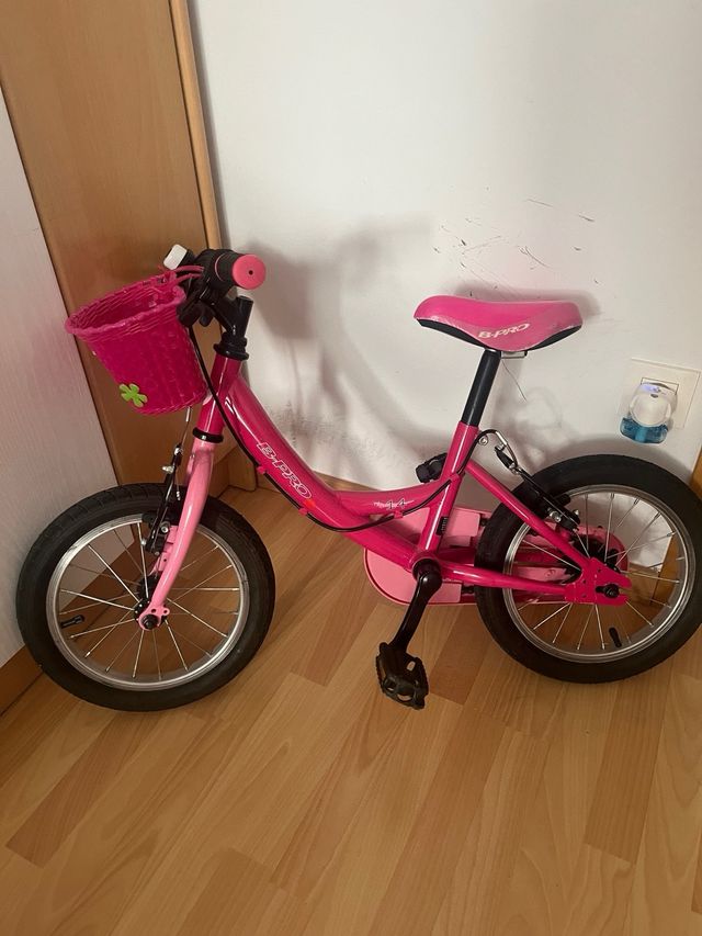 Bicicleta niña 14" rosa