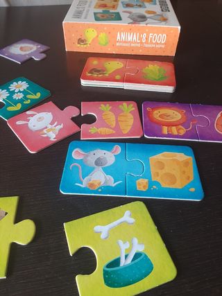 Puzzle Animal's Food Montessori