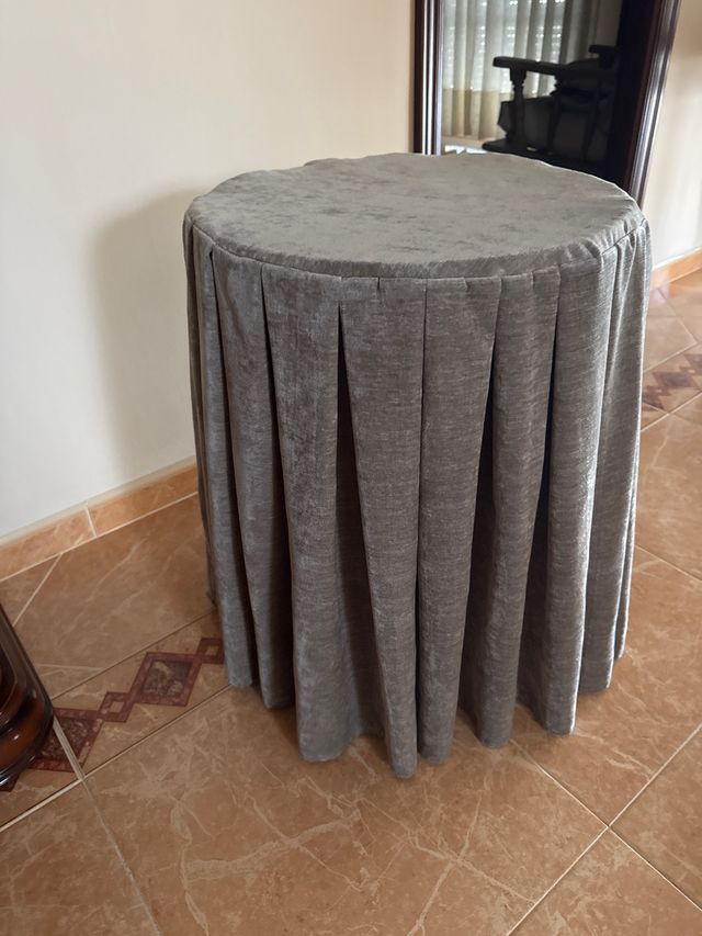 Mesa camilla terciopelo 46cm lleva cristal y ropa