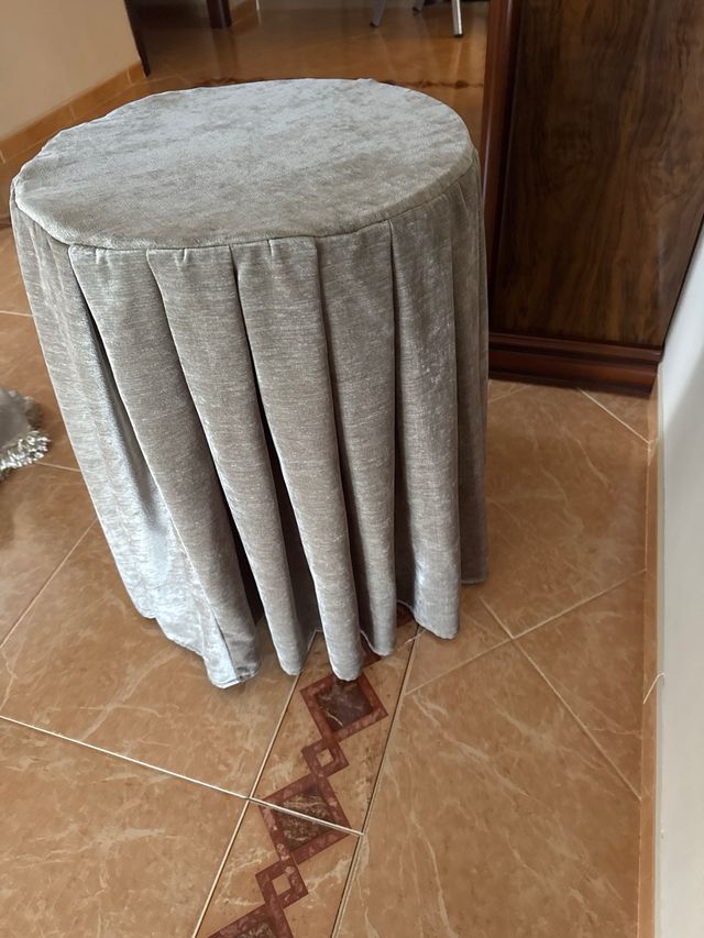 Mesa camilla terciopelo 46cm lleva cristal y ropa