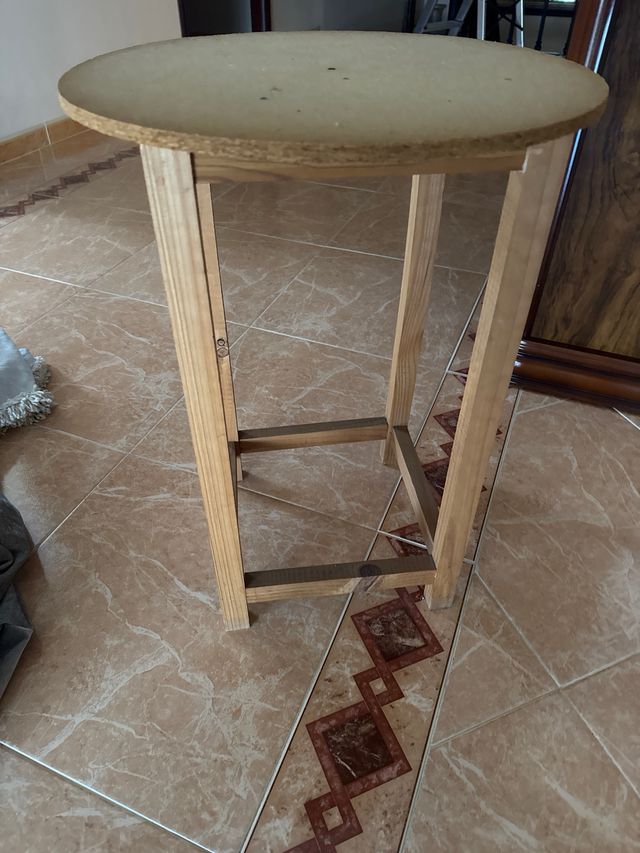 Mesa camilla terciopelo 46cm lleva cristal y ropa