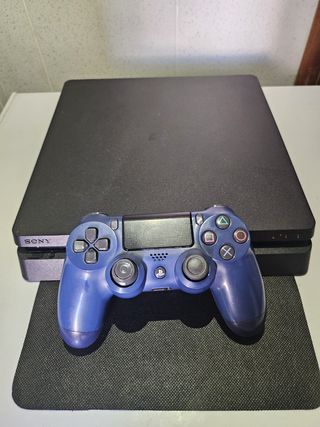 PS4 (PlayStation 4) Slim + mando azul marino 