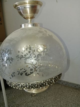 Lampara antigua de cristal