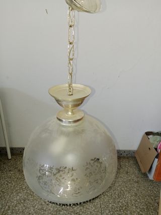 Lampara antigua de cristal