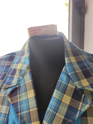 Bata cuadros verano - Azul, Verde