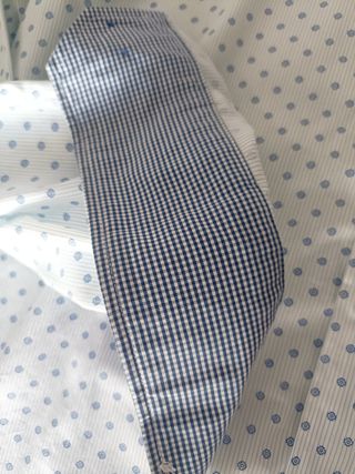 Camisa hombre Vespa azul y blanca