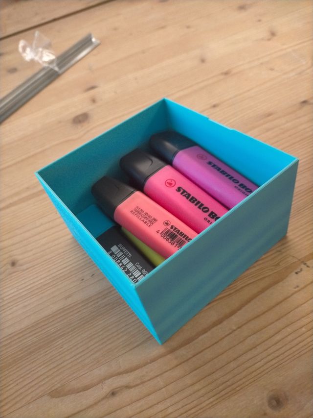 Divisorio cassetti - in PLA azzurro/turchese