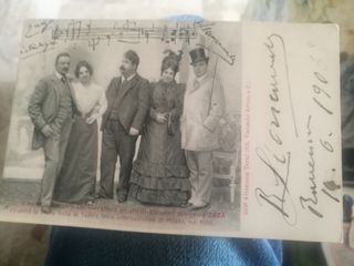 Cartoline autografate Zaza 1900