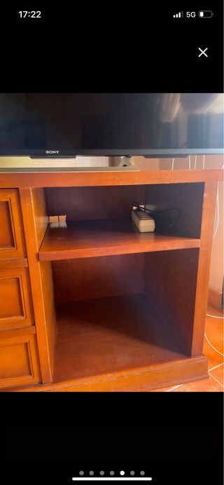Mueble TV madera cerezo