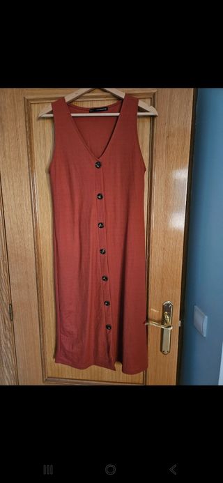 Vestido midi Sfera - color teja