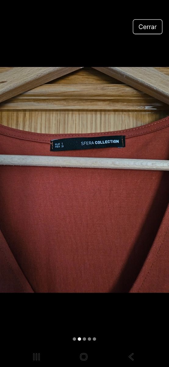 Vestido midi Sfera - color teja