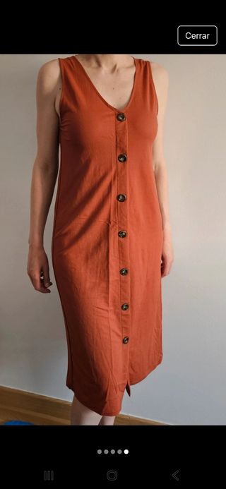 Vestido midi Sfera - color teja