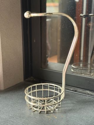 Porta bottiglia vino - metallo argento
