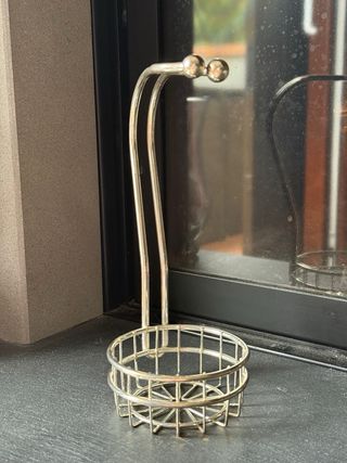 Porta bottiglia vino - metallo argento