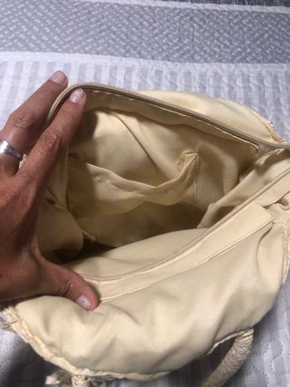 Bolso rafia Lefties beige