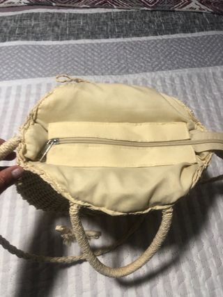 Bolso rafia Lefties beige