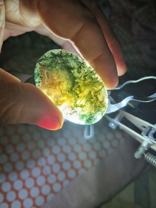 Agata muschiata naturale.lavorata naturalmente... 