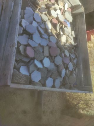 Mosaico antiguo  hidráulico hexagonal