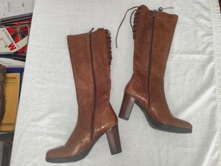Botas Geox Marrón Piel - Tacón