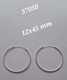 37050 Argolla Lisa 1.2x45 mm plata de ley