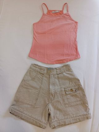 Conjunto Coronel Tapioca - Rosa y Beige