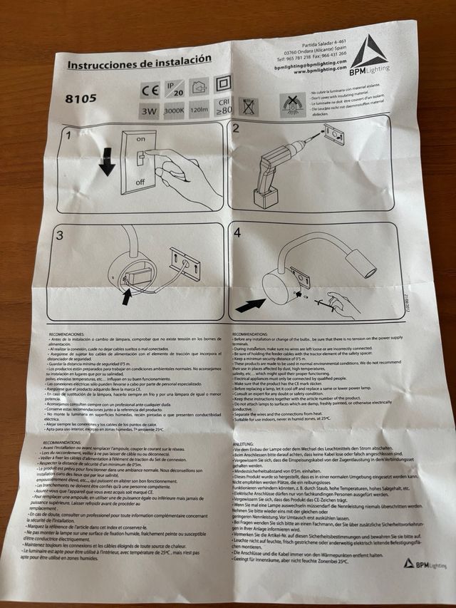 Foco LED flexible metálico