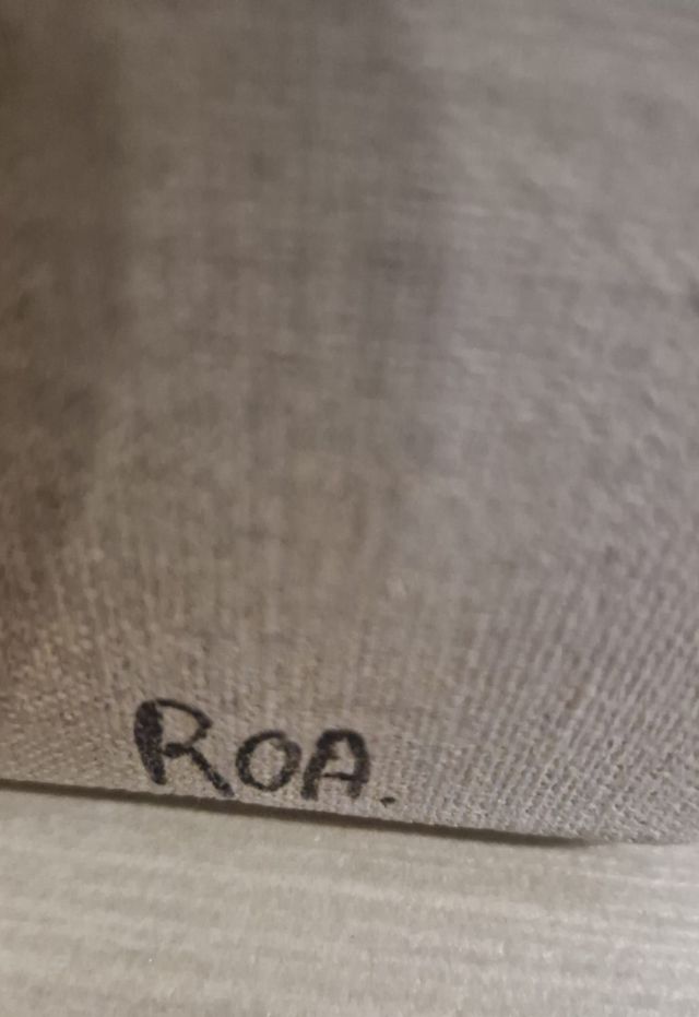 2 pinturas acrílico sobre lino. Artista "ROA"