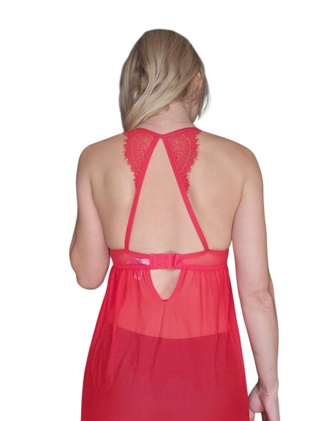 Vestito rosso in pizzo