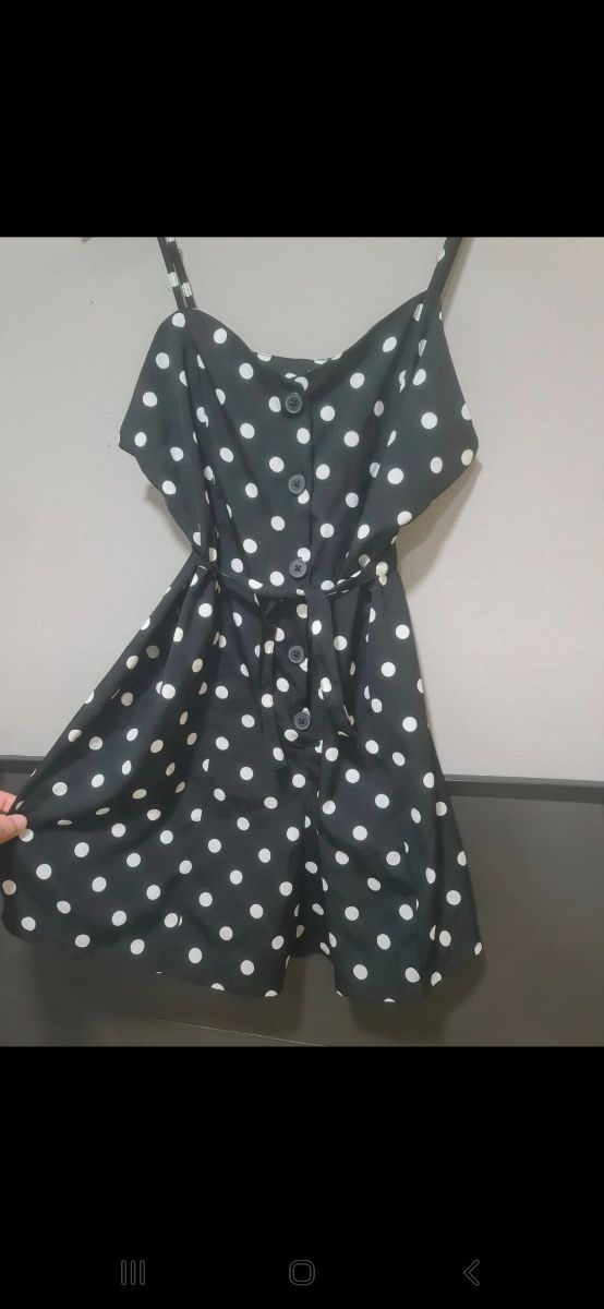 Vestido lunares blanco&negro - Talla L