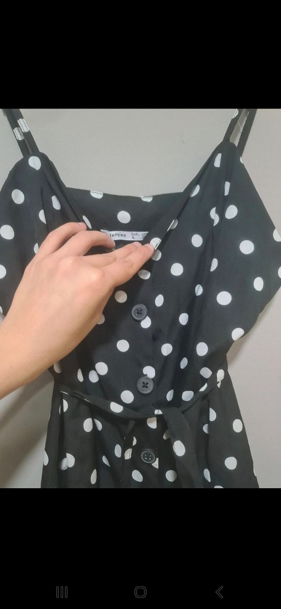 Vestido lunares blanco&negro - Talla L